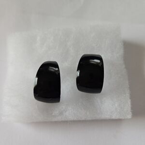 Elegant Black Hoop Earrings